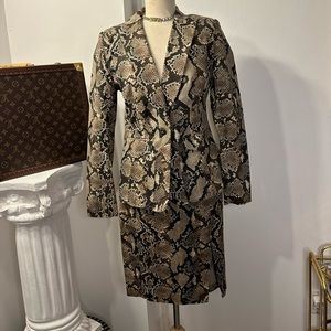 Altuzarra Brown Black Cream Snake Print Skirt Set